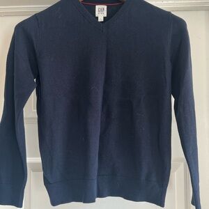 GAP Men's Deep Blue V-Neck Sweater